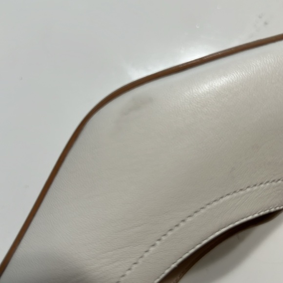 Everlane The Italian Leather Day Heel White Stacked Heel Size 9 - Picture 9 of 10
